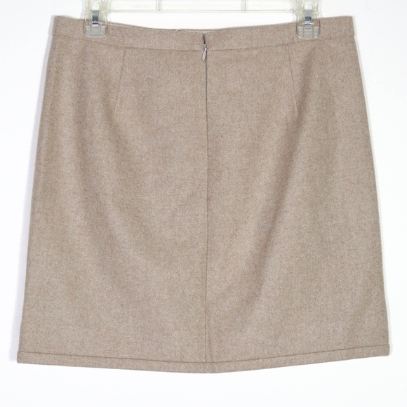NEW J Crew Wool Career Pencil Skirt Cream 4 Lined - Picture 4 of 8